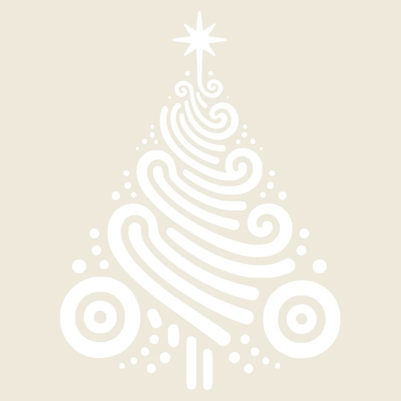 Creative Christmas tree illustration with ornaments