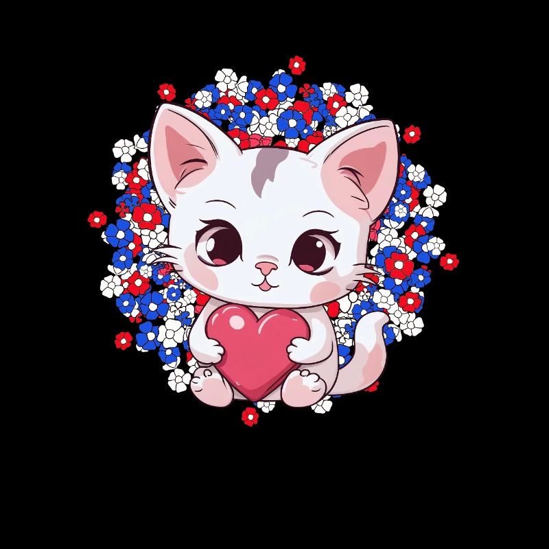 Katze Katzen Muttertag Herz Herzen Kätzchen Blumen