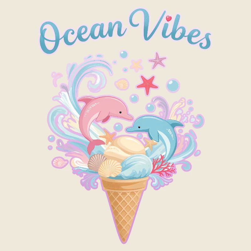 Cream & Dolphins Design 🍦🐬🐬
