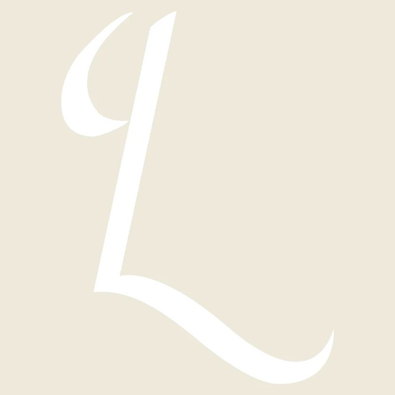Style d’écriture élégant avec verve Lettre L, Nom,
