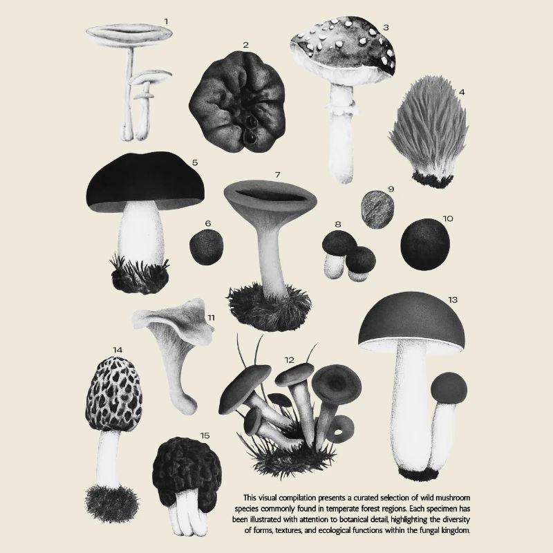 Forest Gems – Botanical Wild Mushroom Composition