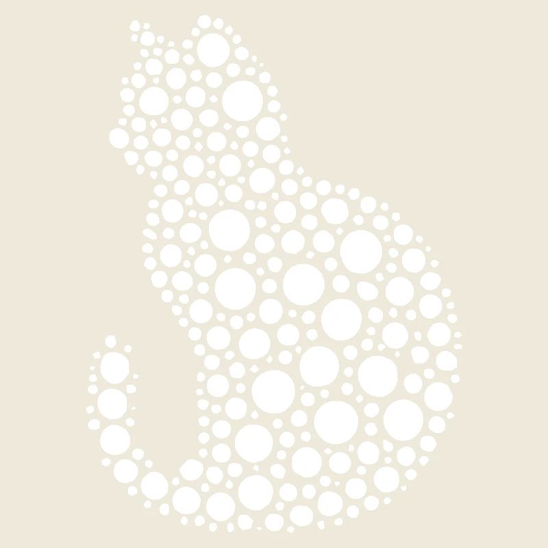Dot Art Cats Silhouette for Cat Lovers