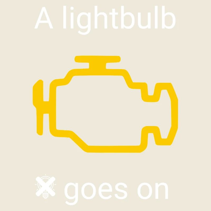 Car funny line check engine light vehicle 