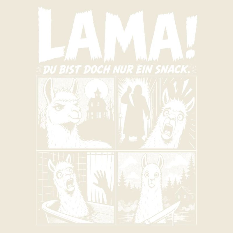 Lama Horror Comic Grusel Alpaka Design