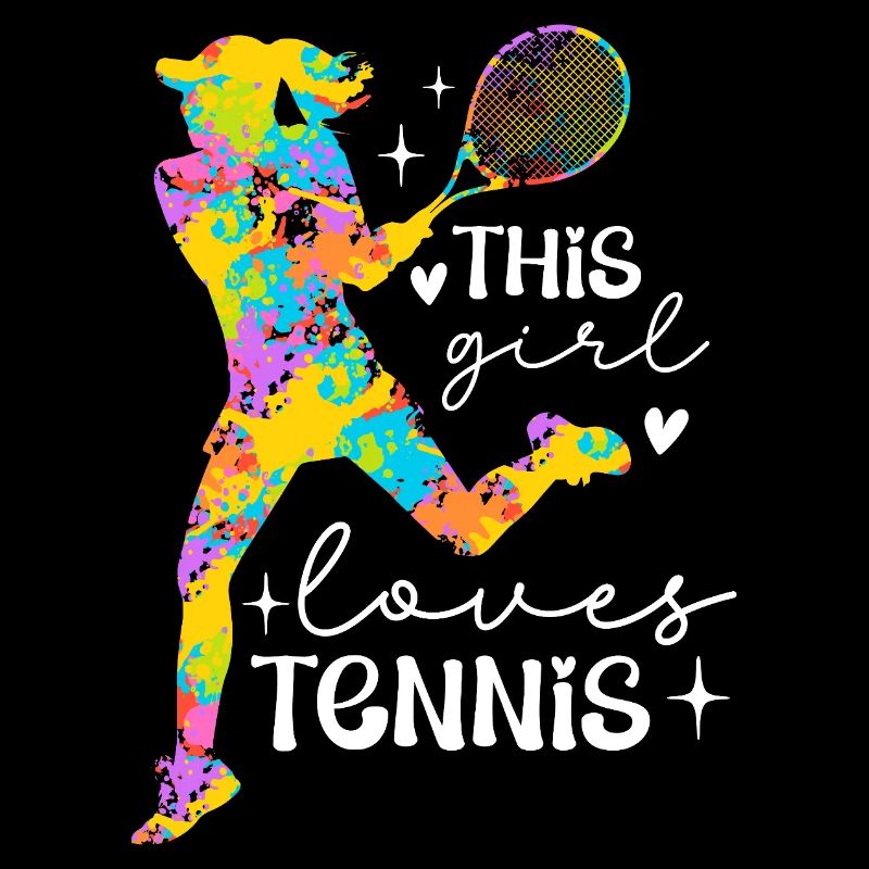 Dieses Mädchen liebt Tennis Splash