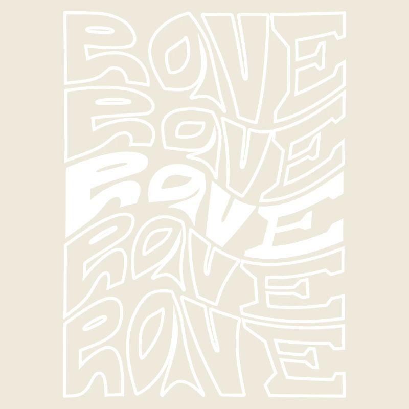 Motif des vagues typographiques rave