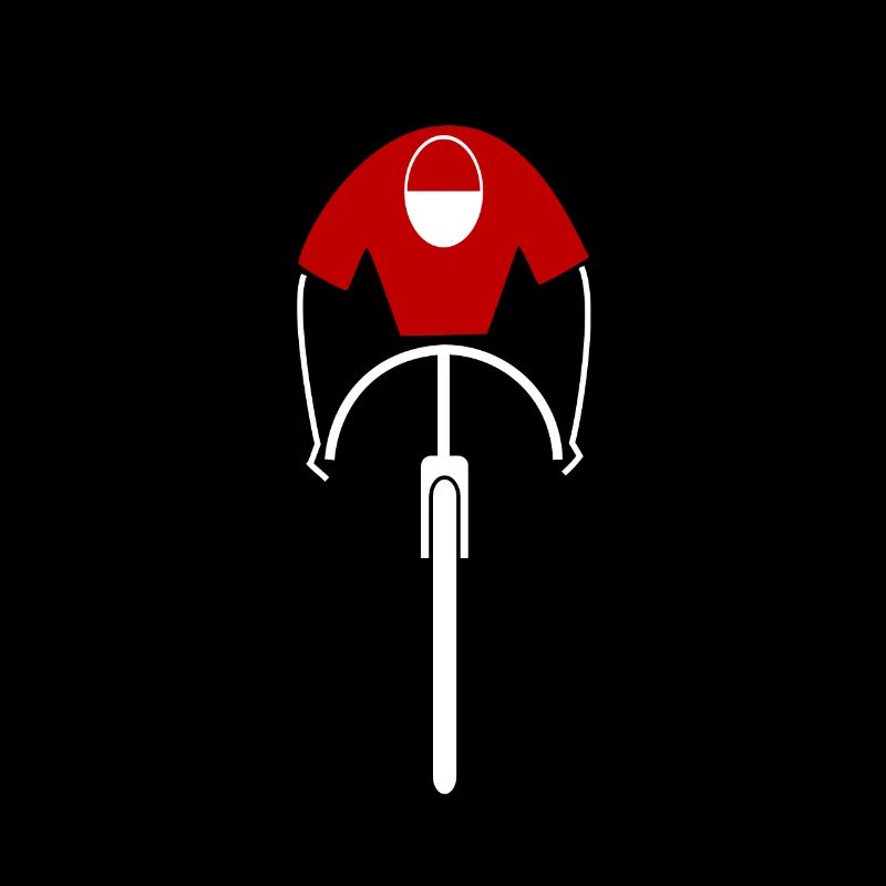 Retro Radfahrer in rot