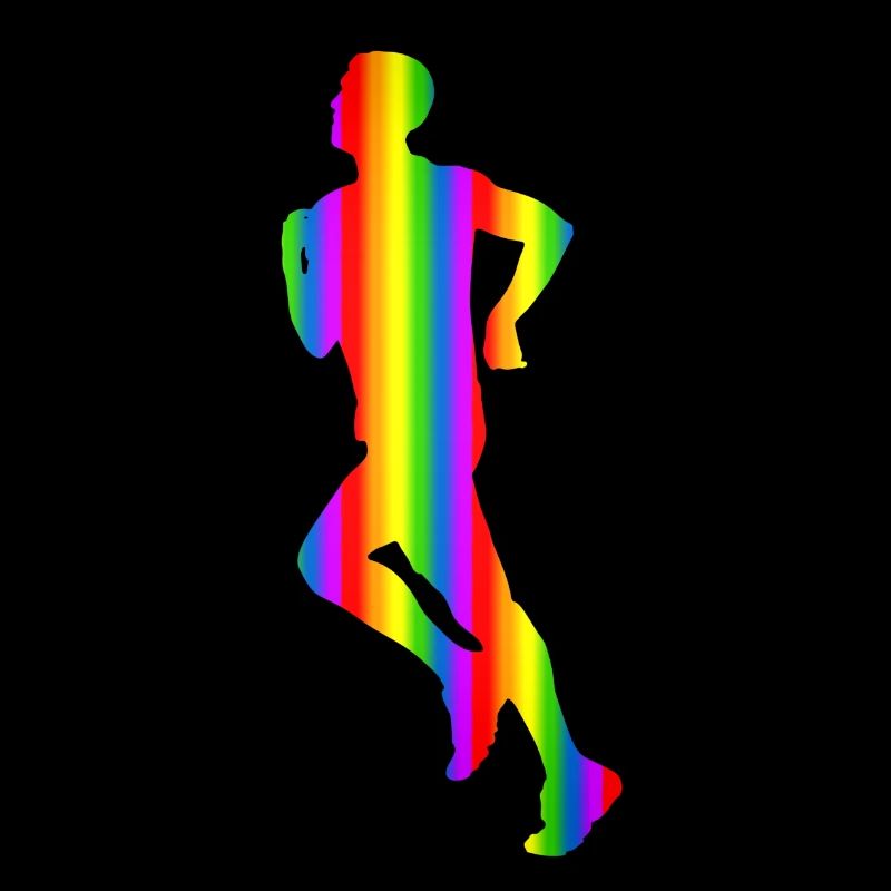 Bunter Läufer Regenbogen