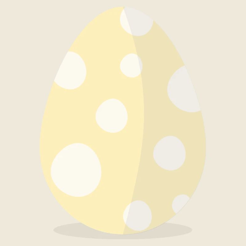 Œufs de Pâques jaune avec des points