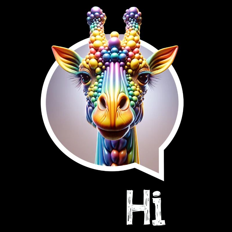 Girafe diversité CSD arc-en-ciel 3D dicton ballon