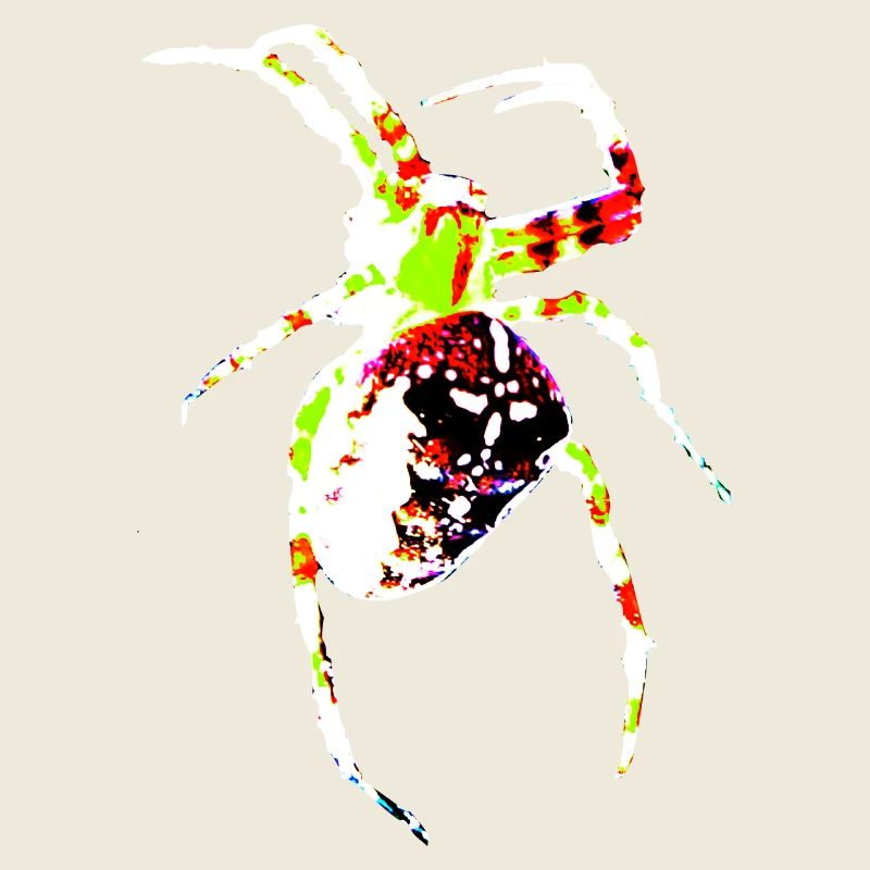 Spider in bright colors