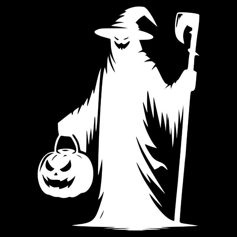 Fantôme magique avec citrouille d’Halloween