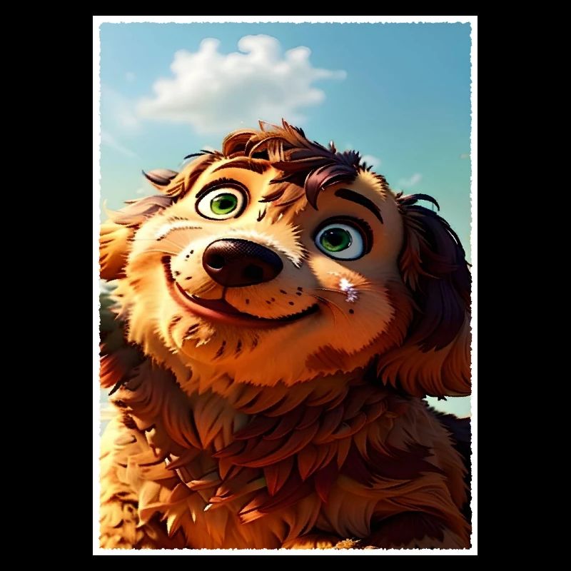Un chiot brun-roux.