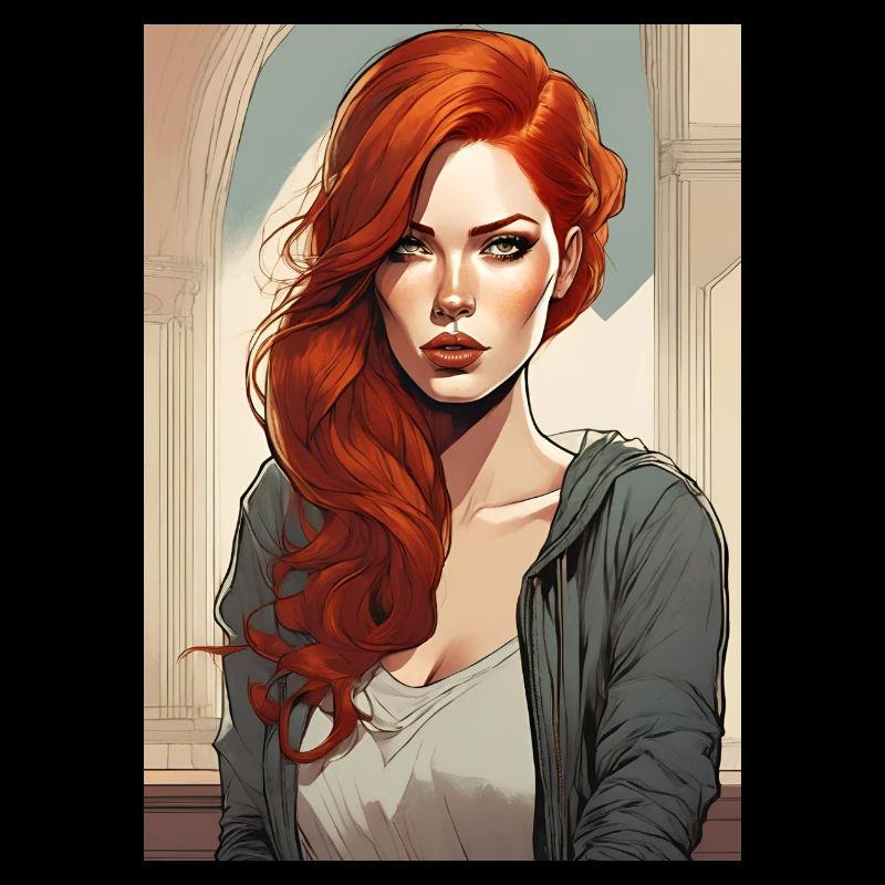 Schöne Frau Redhead Rote Haare