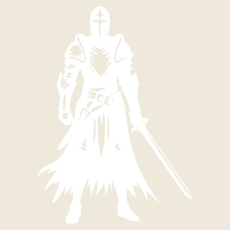 Fier chevalier guerrier avec épée