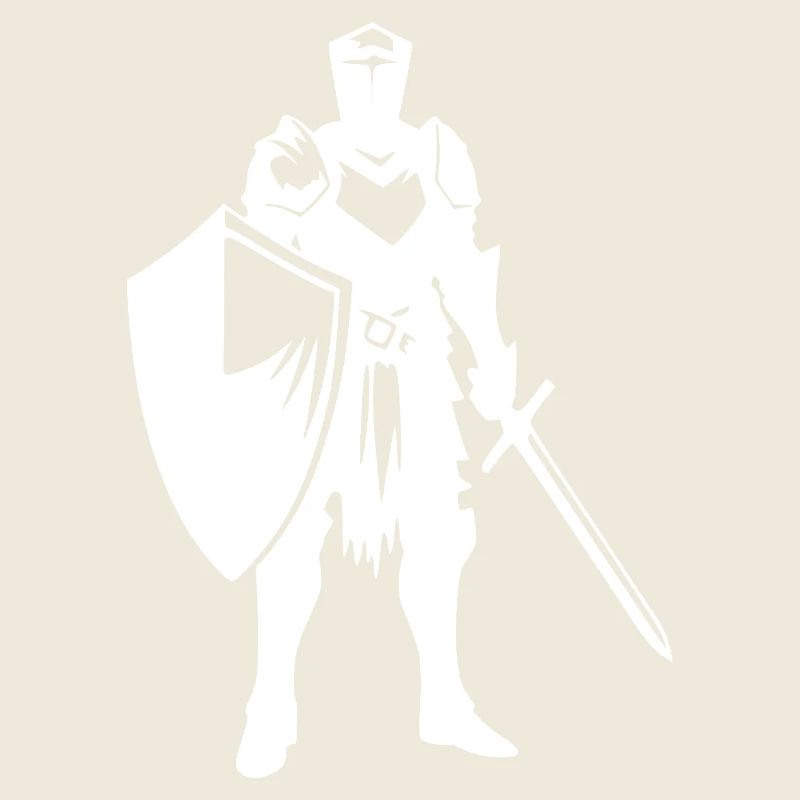 Fier chevalier de guerre avec bouclier et épée