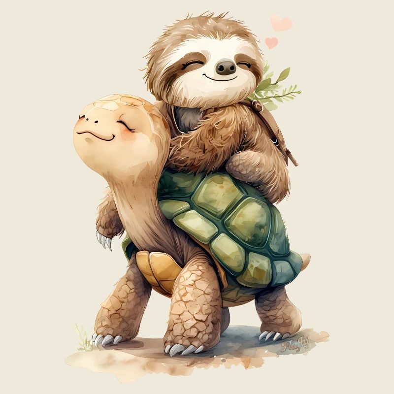 Sloth and Turtle on holiday 2 🦥🐢