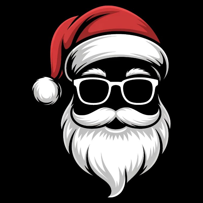 Santa with sunglasses and cap