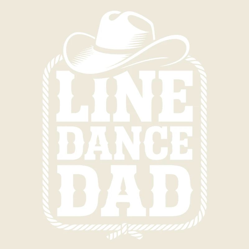 Line Dance Dad Cowboy Motif