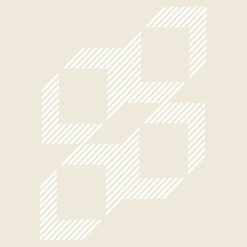 Geometric Stripe Squares Grid