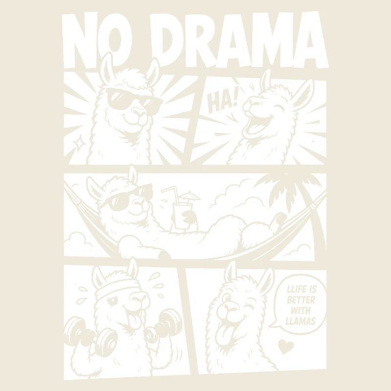 No Drama Llama Comic Design