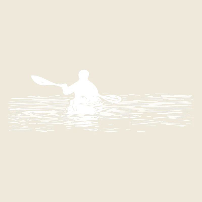 Paddler in Canoe Sunset Kayaker