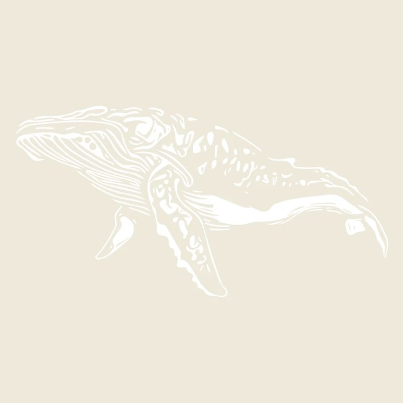 Whale Vintage Sea Creature - protect against plastic
