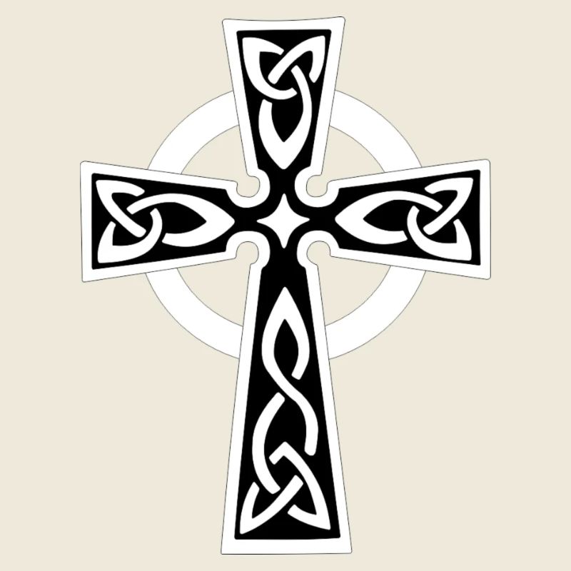 Weißes keltisches oder keltisches Kreuz