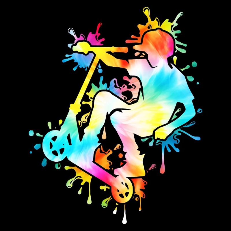 Tie Dye Rider Trottinette Adolescent