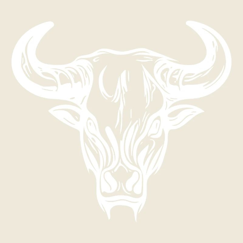 Taureau sauvage avec d’énormes cornes