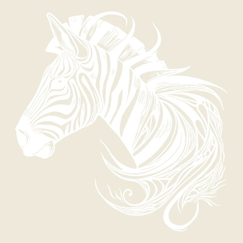 Wild Zebra Tattoo Style Lines