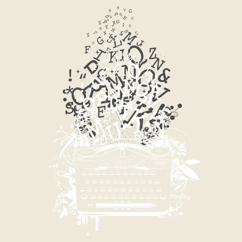 old typewriter with letters