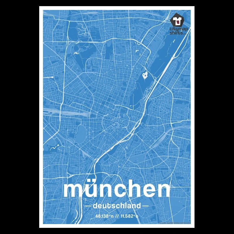 Munich Classic city map blue