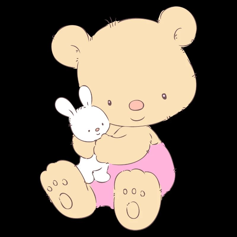 Teddy Bear with Toy Bunny