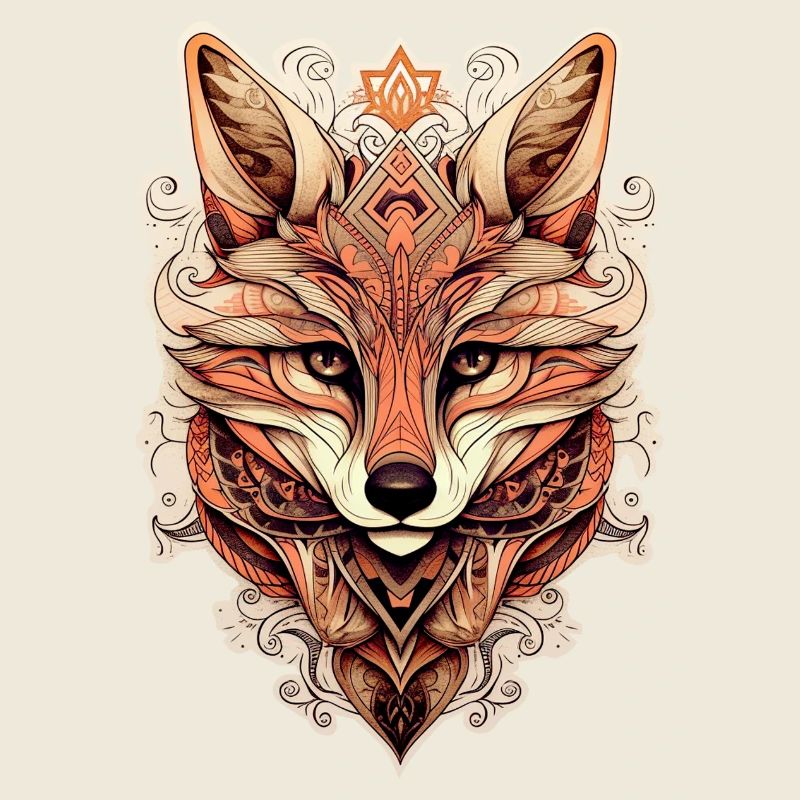 Fox Ornamental Style - Boho