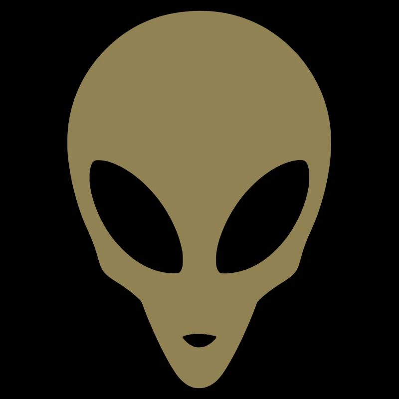 Silhouette eines Alienkopfes