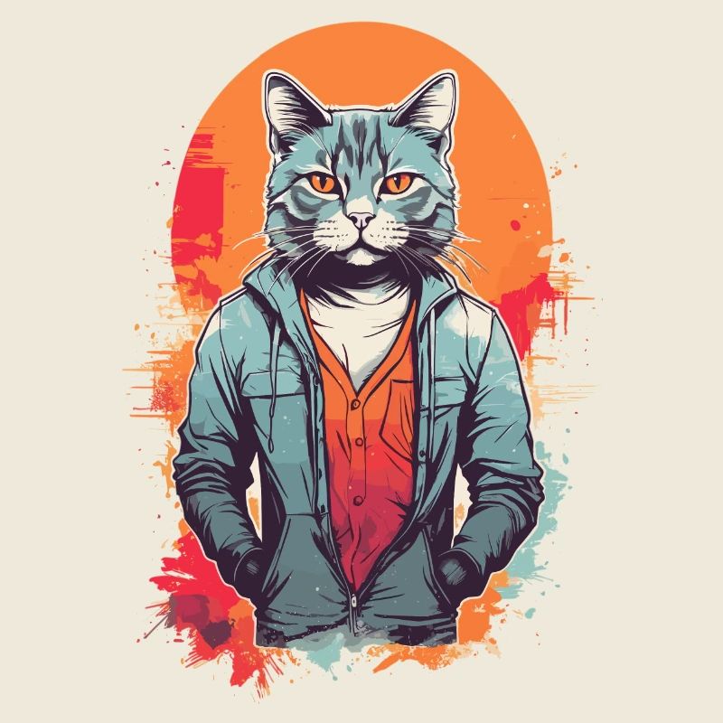 Coole graue Katze
