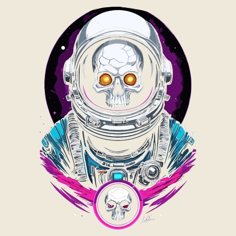 Astronaut Space Skull