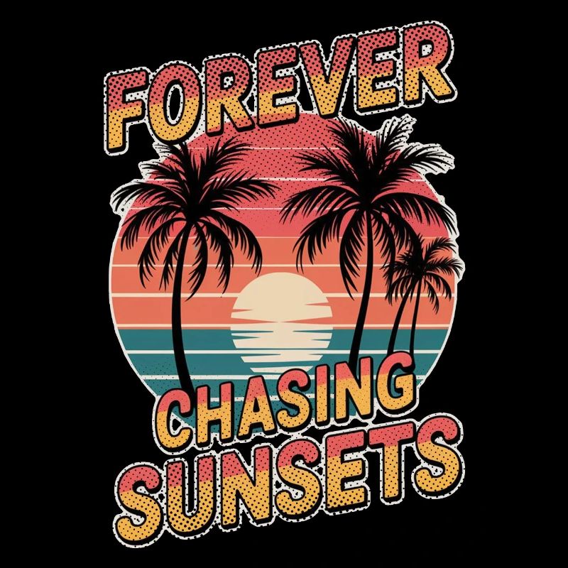 coucher de soleil - palmiers vacances