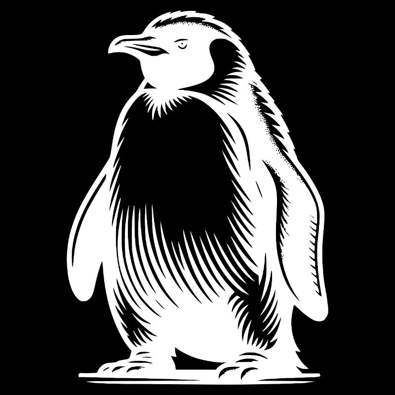 Illustration de tatouage de pingouin mignon