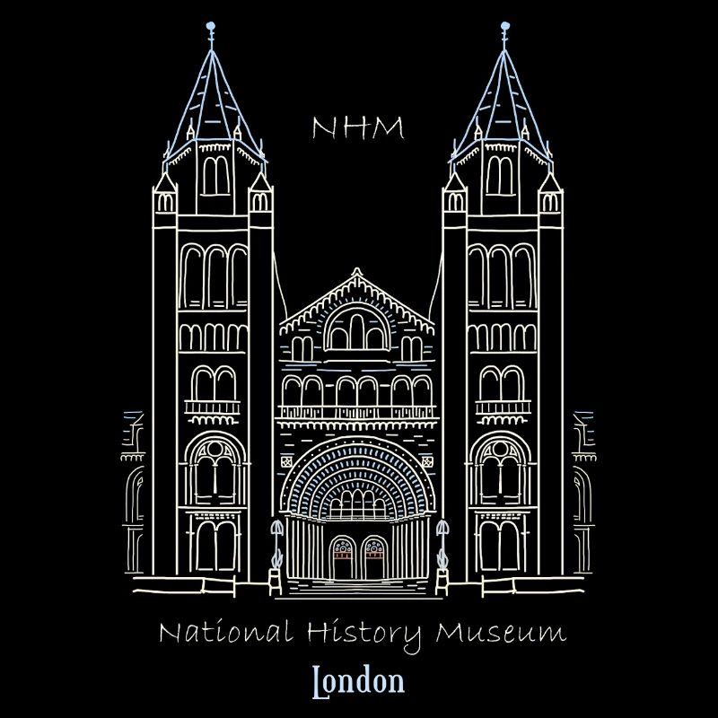 London, Naturkundemuseum NHM, Zeichnung, UK