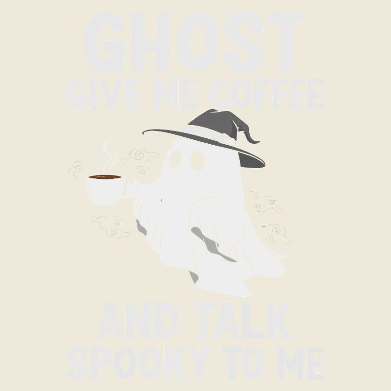 Spooky Ghost Coffee Humor Design