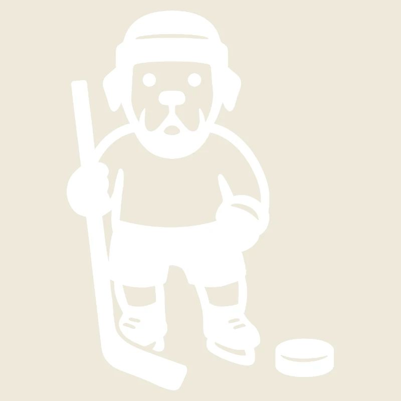 Minimalistischer Labrador Eishockey Spieler 