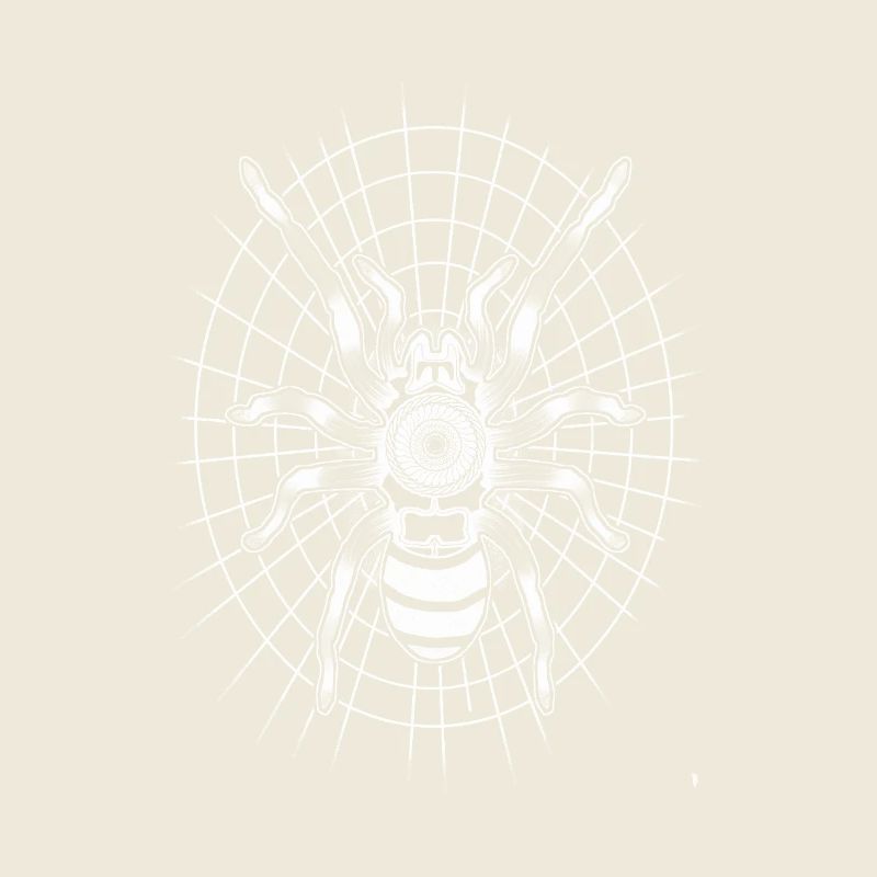 Spider on a round spider web