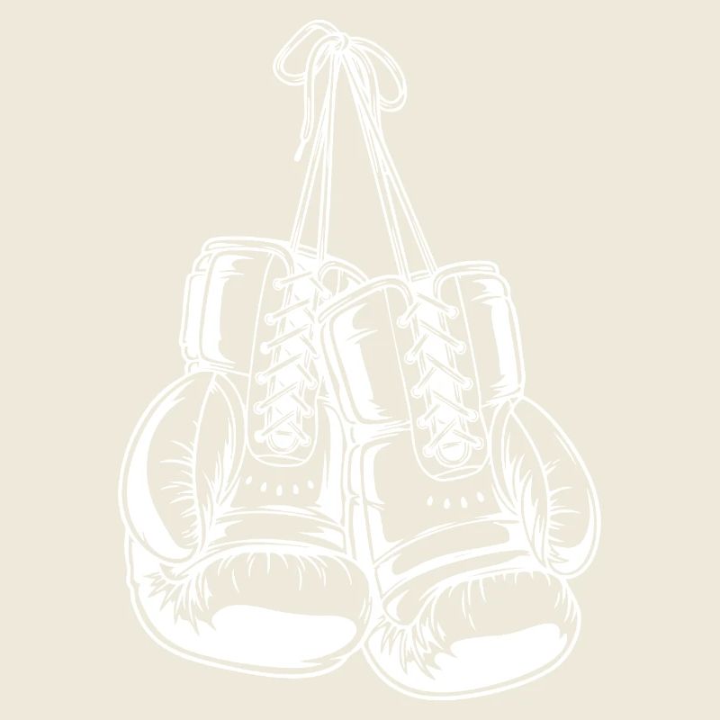Conception de gants de boxe blancs pour la création de logo