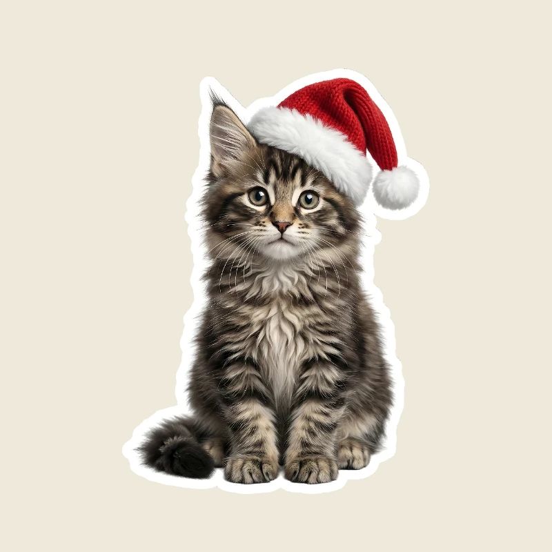 Bébé Chat Maine Coon avec Chapeau