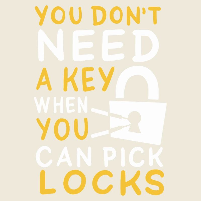 Funny Locksmith Picking Locks Hobbyist Graphic