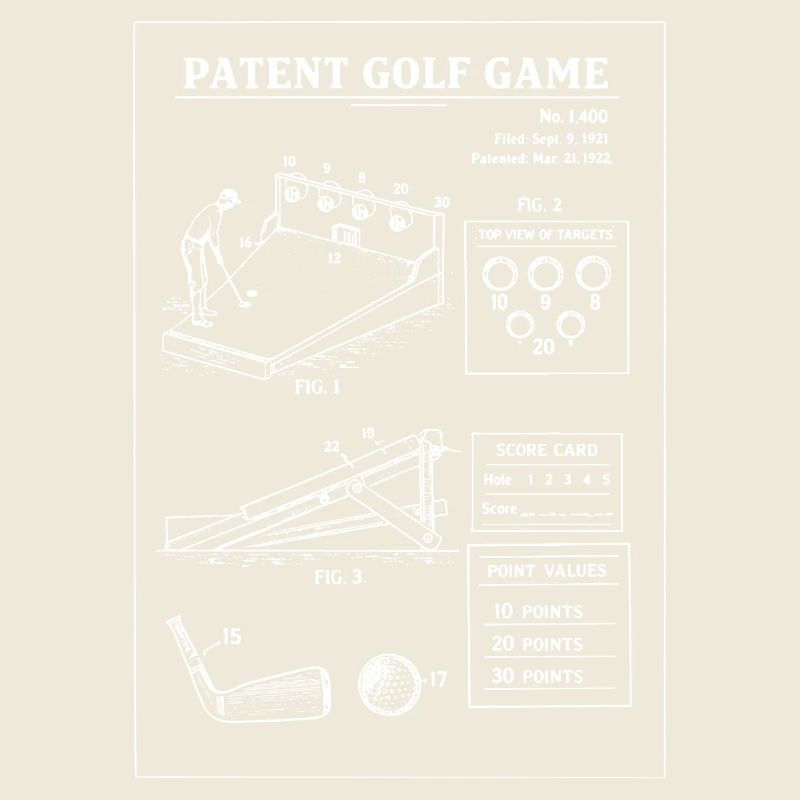 Plan de jeu de golf breveté