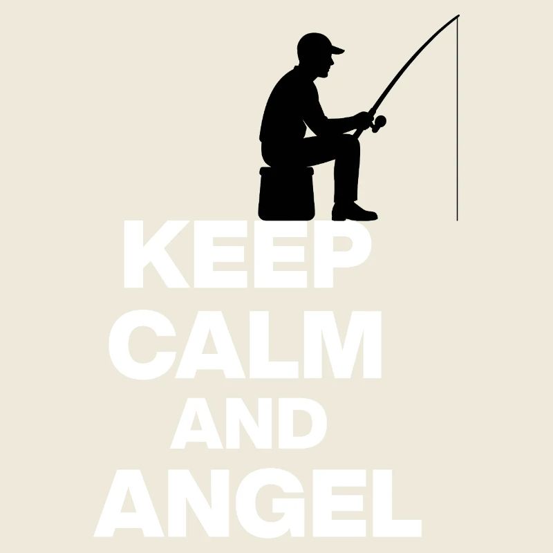 KEEP CALM AND ANGLING! ANGLER REST white