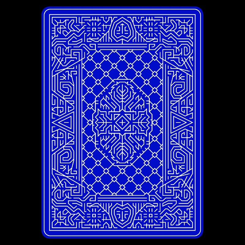 Geometric Playing Card Vector Art Blue